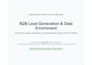 do targeted b2b lead generation and data enrichment